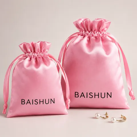 Satin-Look Drawstring Pouch — product gallery view