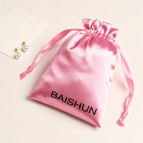 Satin-Look Drawstring Pouch — product gallery view