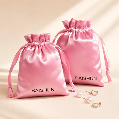 Satin-Look Drawstring Pouch — product gallery view