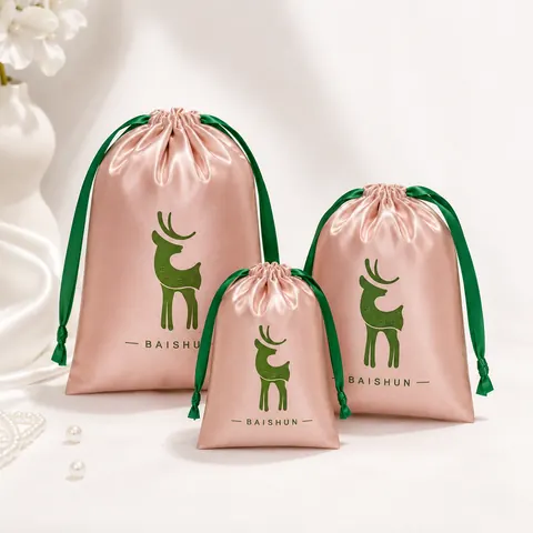 Satin-Look Drawstring Pouch