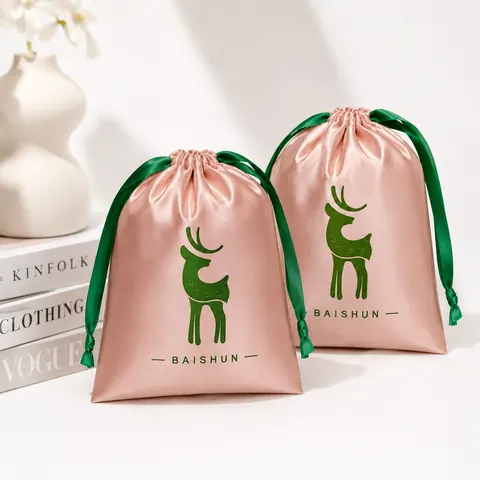 Satin-Look Drawstring Pouch — product gallery view