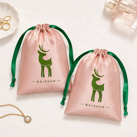 Satin-Look Drawstring Pouch — product gallery view