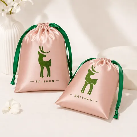 Satin-Look Drawstring Pouch — product gallery view
