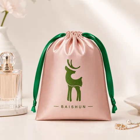 Satin-Look Drawstring Pouch — product gallery view