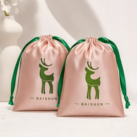 Satin-Look Drawstring Pouch — product gallery view