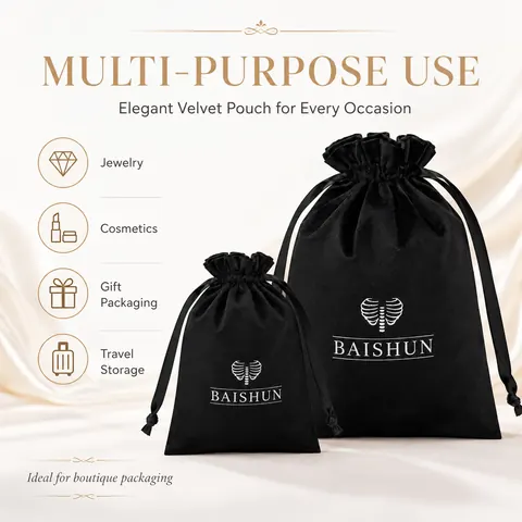 Silver Gray Satin-Look Drawstring Pouch — product gallery view