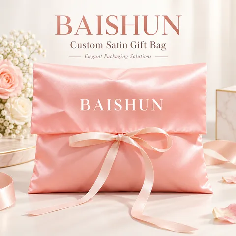 Custom Satin Ribbon Gift Pouch — product view 1