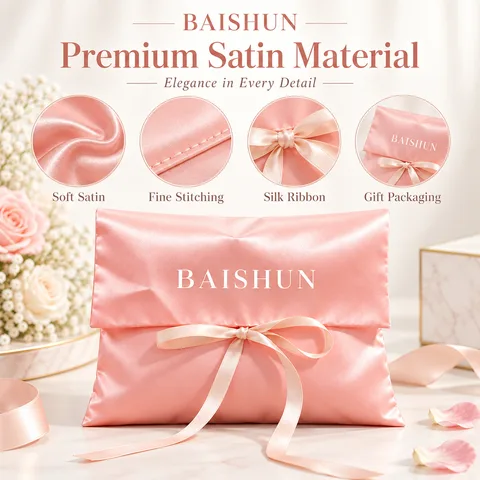 Custom Satin Ribbon Gift Pouch — product view 2