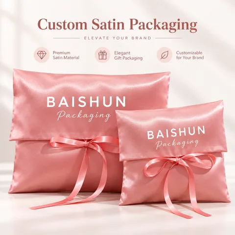 Custom Satin Ribbon Gift Pouch — product view 3