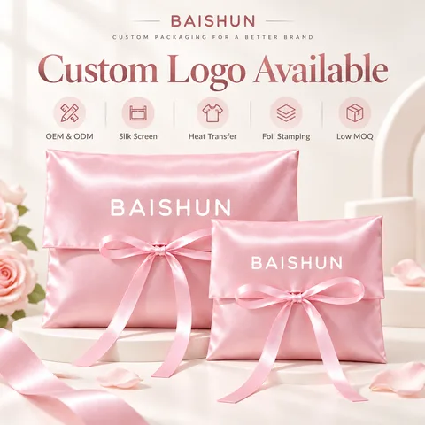 Custom Satin Ribbon Gift Pouch — product view 5