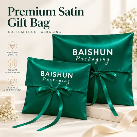 Custom Satin Ribbon Gift Pouch — product view 6