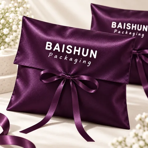 Custom Satin Ribbon Gift Pouch — product view 7