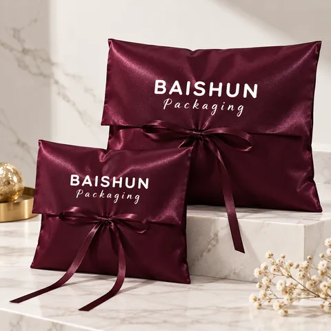 Custom Satin Ribbon Gift Pouch — product view 8