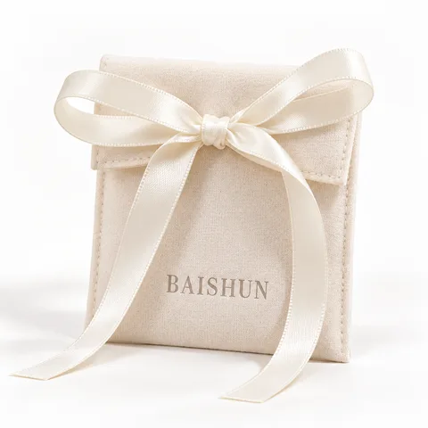 Custom Satin Bow Gift Pouch — product view 1