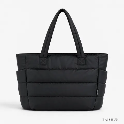 Quilted Padded Tote Bag — product gallery view