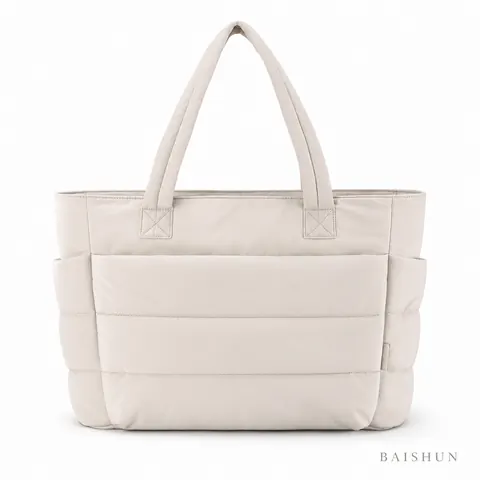 Quilted Padded Tote Bag — product gallery view
