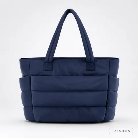 Quilted Padded Tote Bag — product gallery view