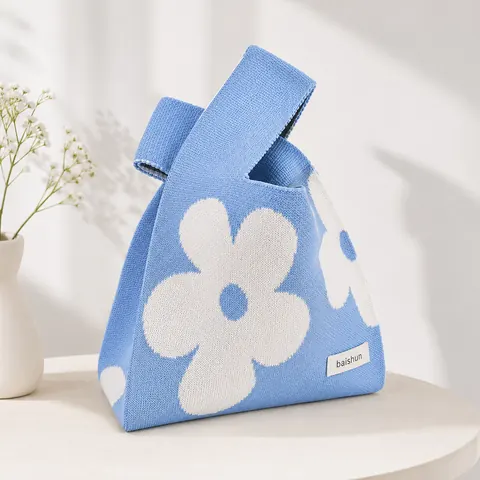Patterned Knot Handle Bag — product gallery view
