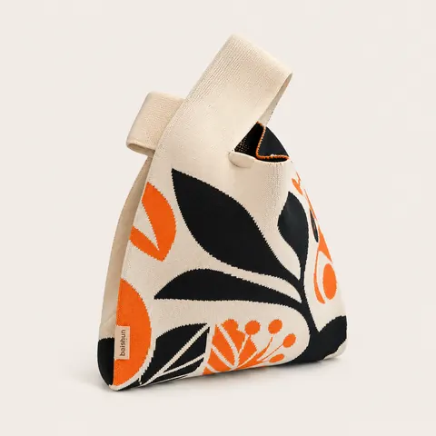 Patterned Knot Handle Bag — product gallery view
