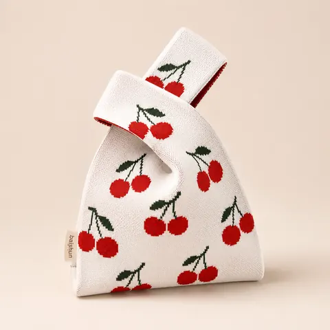 Patterned Knot Handle Bag — product gallery view