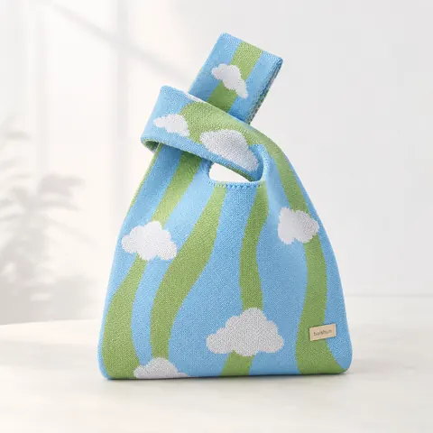 Patterned Knot Handle Bag — product gallery view