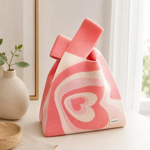 Patterned Knot Handle Bag — product gallery view