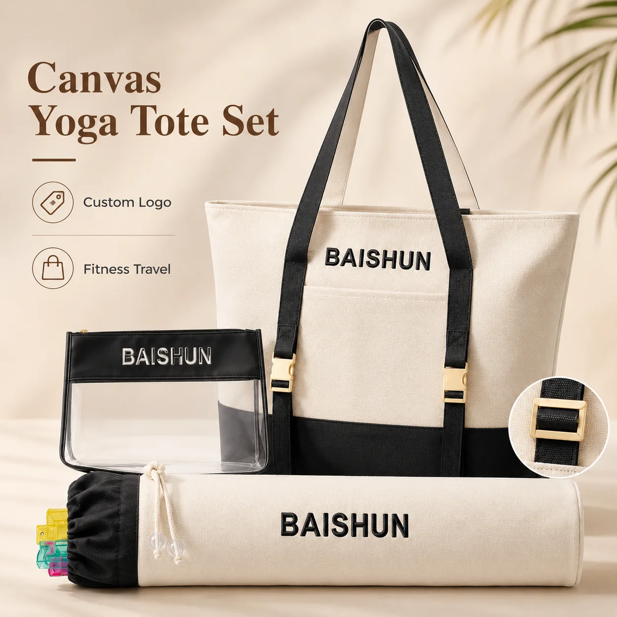 Canvas Yoga Mat Tote Set — main product view