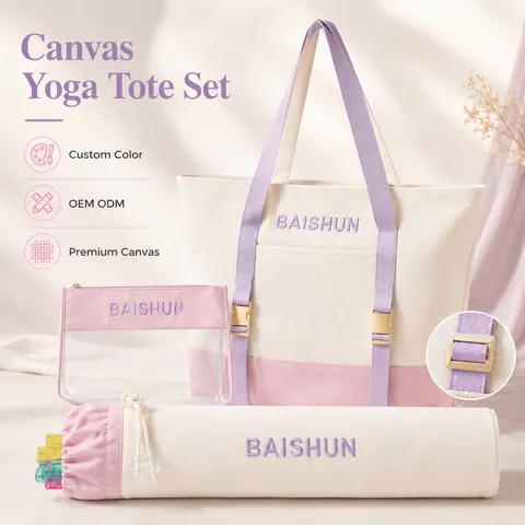 Canvas Yoga Mat Tote Set — product gallery view