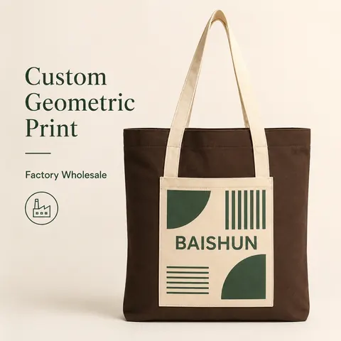 Brown and Natural Canvas Tote — product gallery view