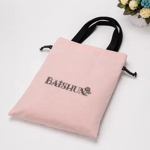 Pink Side-Drawstring Tote — product gallery view