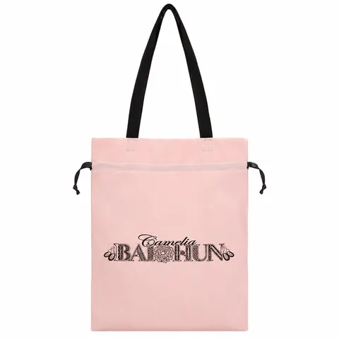 Pink Side-Drawstring Tote — product gallery view