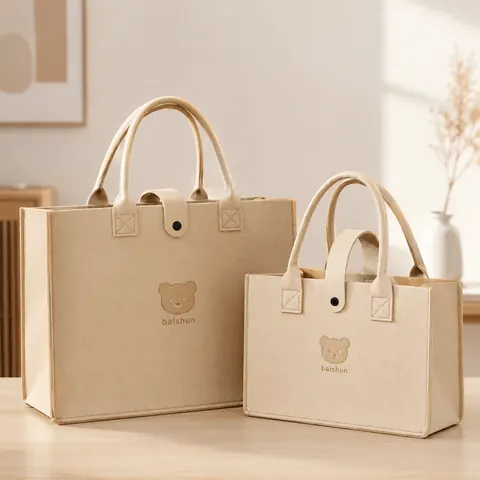 Snap-Closure Canvas Tote — product gallery view