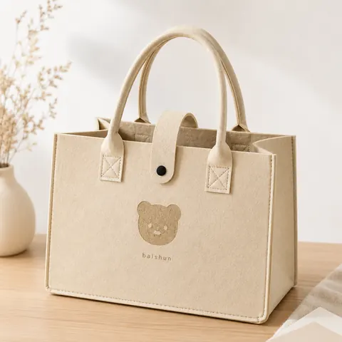 Snap-Closure Canvas Tote — product gallery view