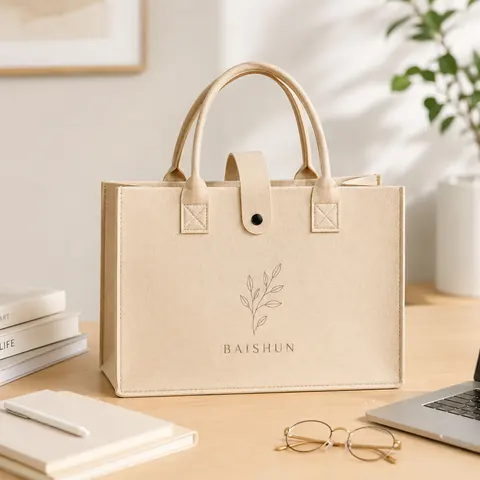 Snap-Closure Canvas Tote — product gallery view