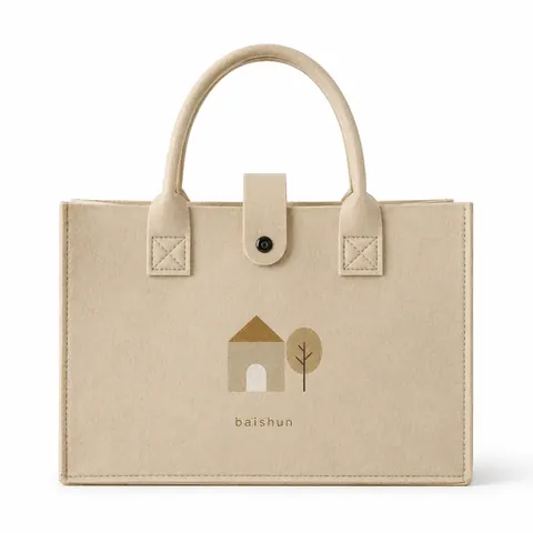 Snap-Closure Canvas Tote — product gallery view