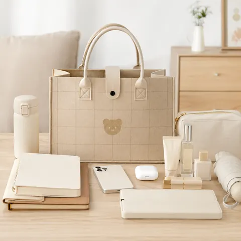 Snap-Closure Canvas Tote — product gallery view