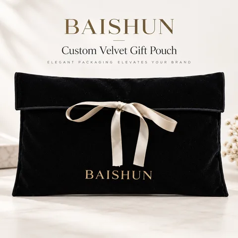 Custom Velvet Ribbon Gift Pouch — product view 1