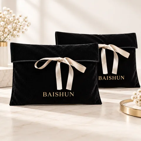 Custom Velvet Ribbon Gift Pouch — product view 2