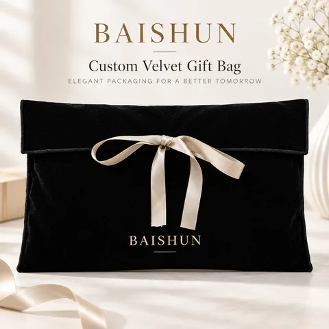 Custom Velvet Ribbon Gift Pouch — product view 3