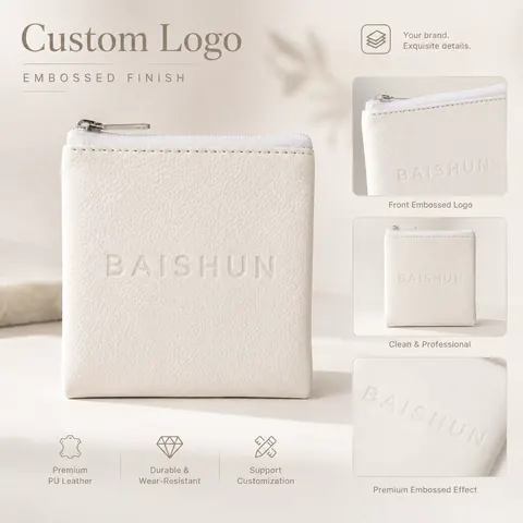 Light Quilted Zipper Pouch — product gallery view