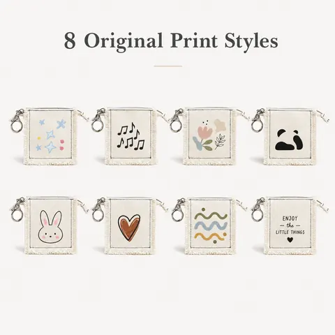 Graphic Keychain Mini Zipper Pouch — product gallery view