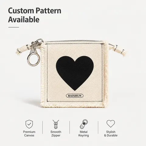 Graphic Keychain Mini Zipper Pouch — product gallery view