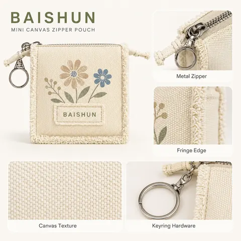 Graphic Keychain Mini Zipper Pouch — product gallery view
