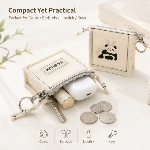 Graphic Keychain Mini Zipper Pouch — product gallery view