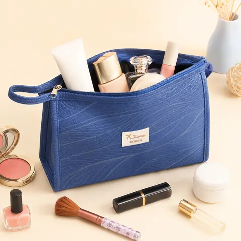 Handled Quilted Cosmetic Bag