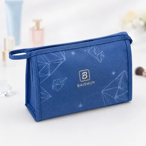 Handled Quilted Cosmetic Bag — product gallery view