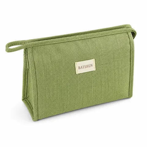 Handled Quilted Cosmetic Bag — product gallery view