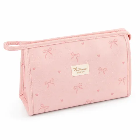 Handled Quilted Cosmetic Bag — product gallery view