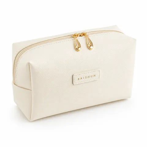 Handled Quilted Cosmetic Bag — product gallery view