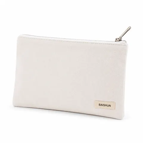 Minimal Flat Zipper Pouch — product gallery view